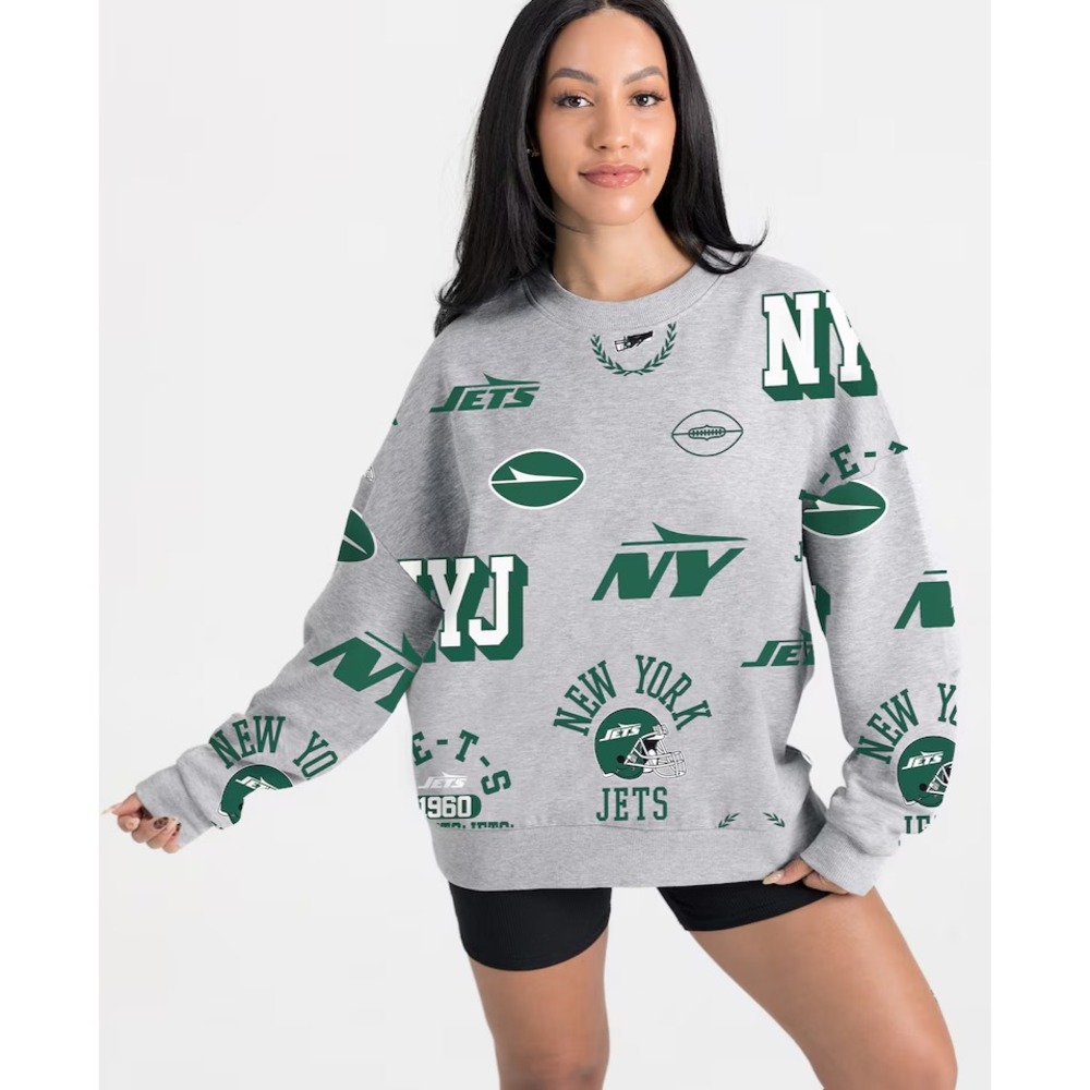 NEW Gameday Couture New York Jets Always on Repeat Oversized Sweater Size XL
